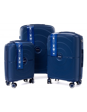 Zestaw walizek podróżnych 3w1 MIAMI COLLECTION GRANATOWY