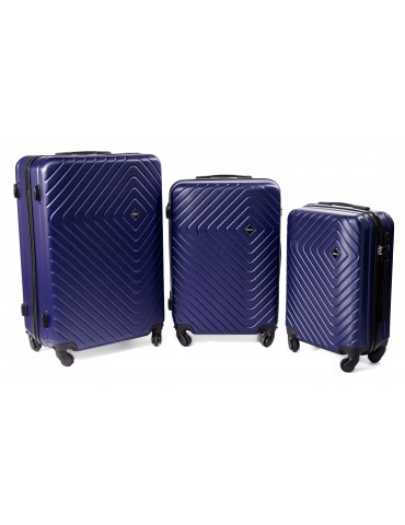 Zestaw walizek podróżnych 3w1 SOFIA COLLECTION - GRANATOWY