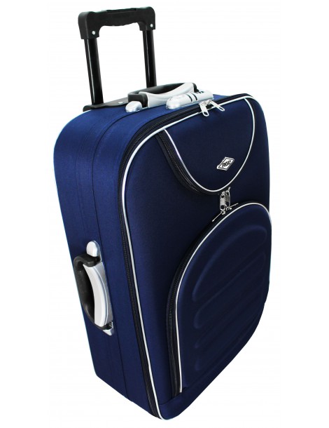 Mała walizka podróżna MADRID COLLECTION bok walizki materiałowej