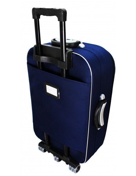 Mała walizka podróżna MADRID COLLECTION tył walizki materiałowej