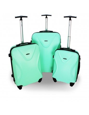 Zestaw walizek 3w1 podróżna TORONTO COLLECTION MIĘTOWY
